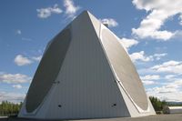 Solid-State Phased Array Radar System (SSPARS) radar in protective dome - obvious really