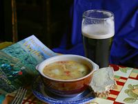 Although Bertie had



	 Guiness with his Tortilla Soup, the media never tweaked.Thanks to www.pdphoto.org
